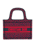 Mini Embroidered Heart Book Tote, front view